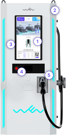 100kW 급속 충전기 특징 각 부분 안내